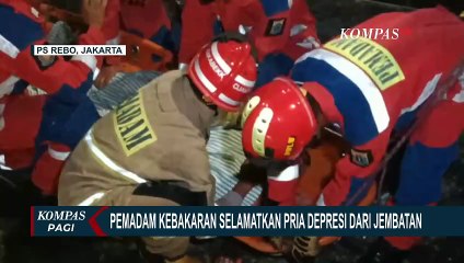 Pemadam Kebakaran Selamatkan Pria dari Jembatan Flyover, Diduga Depresi dan Dipengaruhi Alkohol
