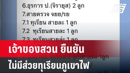 เจ้าของสวน ยืนยัน ไม่มีส่วยทุเรียนภูเขาไฟ   | โชว์ข่าวเช้านี้ | 11 มิ.ย. 67