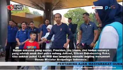 Presiden Jokowi Kunjungi TMII Bareng Ibu Iriana dan Cucunya