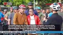 Jokowi Ajak Ibu Iriana dan Jan Ethes CFD Naik Sepeda di Kawasan Thamrin