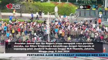 JOKOWI AJAK IBU IRIANA DAN JAN ETHES CFD NAIK SEPEDA DI KAWASAN THAMRIN
