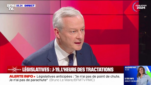 Bruno Le Maire: Si le 8 juillet je me retrouve sans fonction ministérielle, je n'ai pas de point de chute. Et je pense que c'est comme ça qu'on doit mener sa vie politique