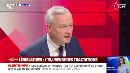 Bruno Le Maire: "Si le 8 juillet je me retrouve sans fonction ministérielle, je n'ai pas de point de chute. Et je pense que c'est comme ça qu'on doit mener sa vie politique"
