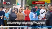 Jokowi Ajak Bu Iriana dan Jan Ethes Gowes di CFD Kawasan Thamrin