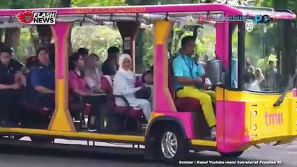 Jokowi Kunjungi TMII Bersama Ibu Trana dan Cucunya