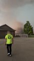 Man Walks Toward Tornado in Kansas, USA