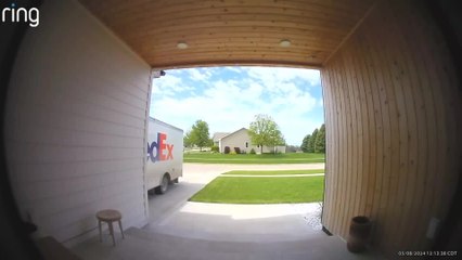 Delivery Truck Hits Garage Door