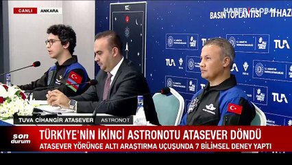 Download Video: Bakan Kacır ve Türkiye'nin ikinci astronotu Tuva Cihangir Atasever'den ortak açıklama