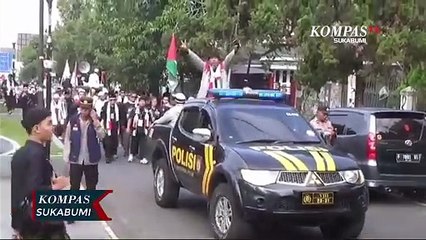 Ribuan Umat Muslim Sukabumi Longmarch Aksi Bela Palestin