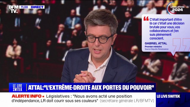 L'extrême droite est aux portes du pouvoir : la déclaration de Gabriel Attal devant les députés Renaissance