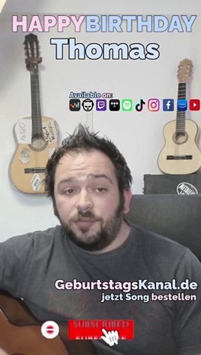 Happy Birthday, Thomas! Geburtstagsgrüße an Thomas