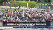 Jokowi Ajak Iriana dan Jan Ethes CFD Naik Sepeda di Kawasan Thamrin