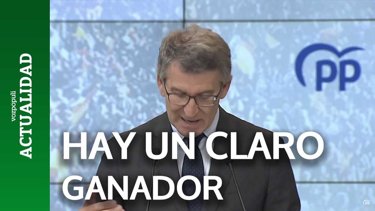 Feijóo: “Hay un claro ganador que es el Partido Popular y hay un claro derrotado, el PSOE”