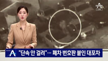 “단속 안 걸려”…폐차 번호판 붙인 대포차