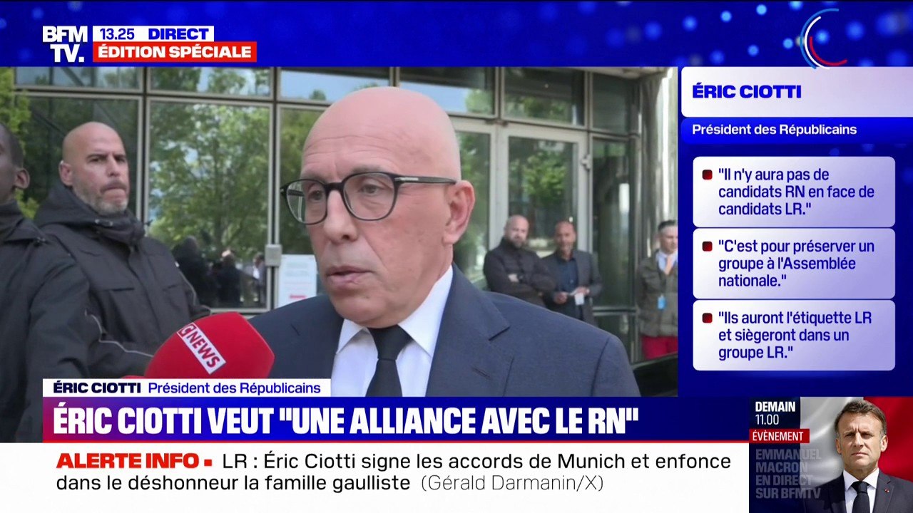 Éric Ciotti: "Je sais [que les militants] me soutiennent dans cette démarche"