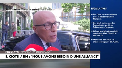 Éric Ciotti : «Je suis président des Républicains, il n'est pas question que je démissionne»