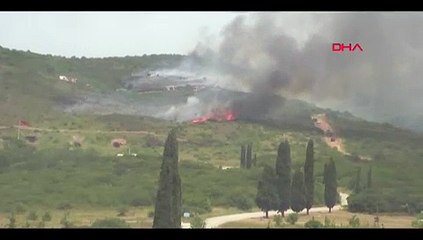 Tuzla Piyade Okulu arazisinde yangın