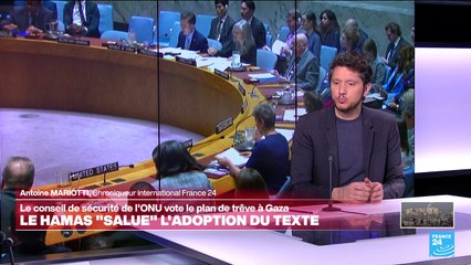 L'ONU vote le plan de trêve à Gaza : "C'est la première fois qu'il y a une pression internationale aussi forte"