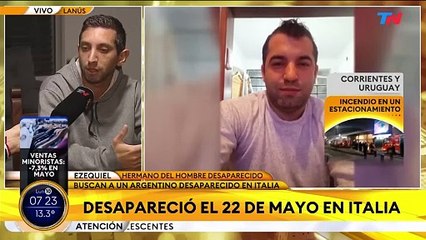 Nicolás del Río lleva más de 3 semanas desaparecido en la Toscana italiana: la denuncia de su hermano