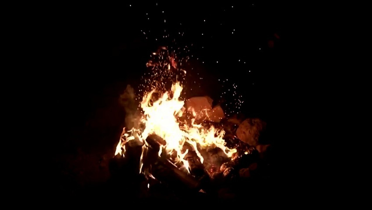 the fire