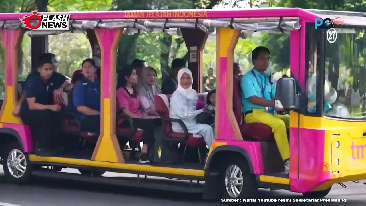 Presiden Jokowi dan Ibu Iriana Berkunjung ke TMII Bersama Cucu