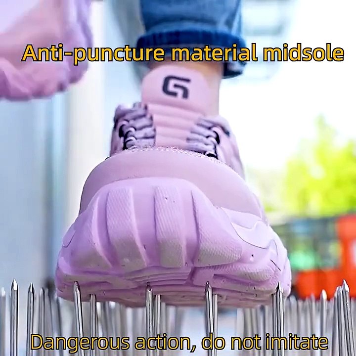 Women's Safety Shoes Security Protective Boots Anti Smashing Anti Piercing