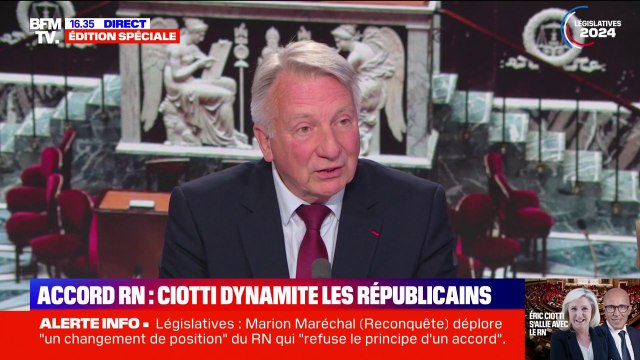 Proposition d'alliance LR/RN: Beaucoup de cadres de terrain et de députés sortants feront probablement alliance avec nous , assure Roger Chudeau (RN)