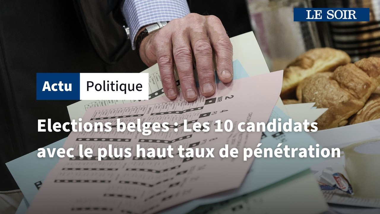 Elections belges : Les 10 candidats avec le plus haut taux de pénétration