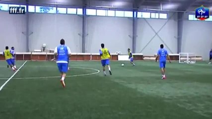 Premier entraînement des Bleus en Ukraine.