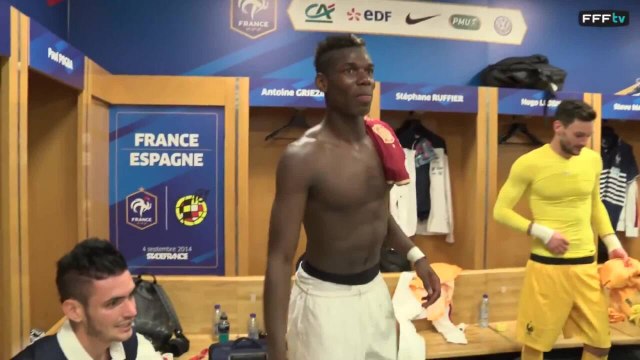 Dans le vestiaire des Bleus après France - Espagne (1-0)