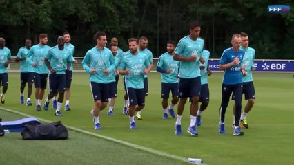 Le clip de la première séance des Bleus