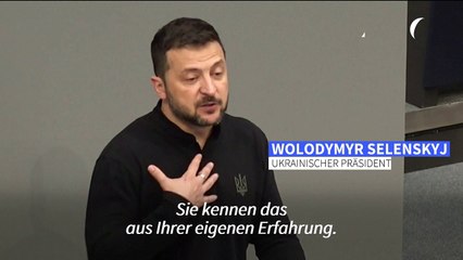 Selenskyj im Bundestag: "Eine Mauer in der Ukraine verhindern"