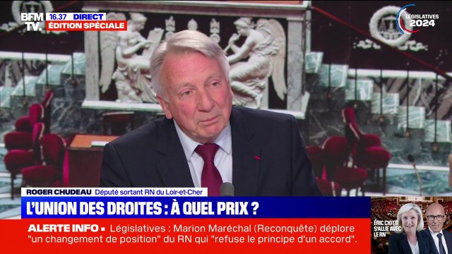 Front populaire: S'il y a des fascistes en France, ils sont à l'extrême gauche , déclare Roger Chudeau, député sortant RN du Loir-et-Cher