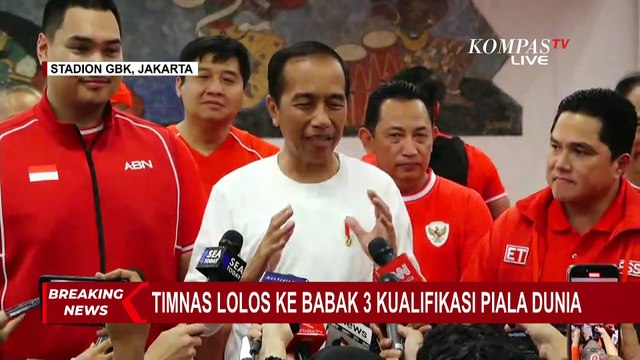 Hadir di GBK, Jokowi Ungkap Rasa Bangga Timnas Kalahkan Filipina dan Maju Babak 3 Kualifikasi Pildun