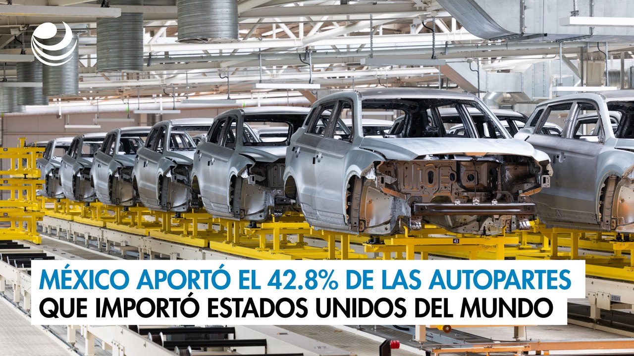México aportó el 42.8% de las autopartes que importó Estados Unidos del mundo