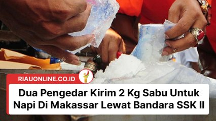 Dua Pengedar Kirim 2 Kg Sabu Untuk Napi Di Makassar Lewat Bandara SSK II