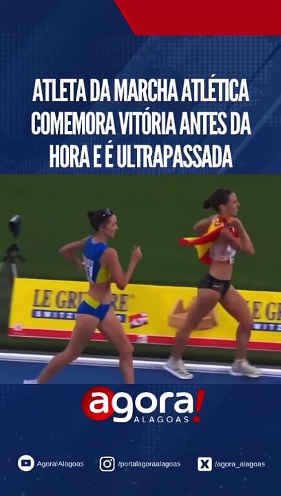 ATLETA DA MARCHA ATLÉTICA COMEMORA VITÓRIA ANTES DA HORA E É ULTRAPASSADA