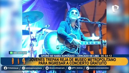 Caos y desorden en el concierto de Amén en el Museo Metropolitano de Lima