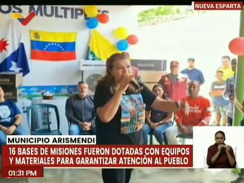 Nueva Esparta | Refuerzan atención social con dotaciones a 16 Bases de Misiones del mcpio. Arismendi