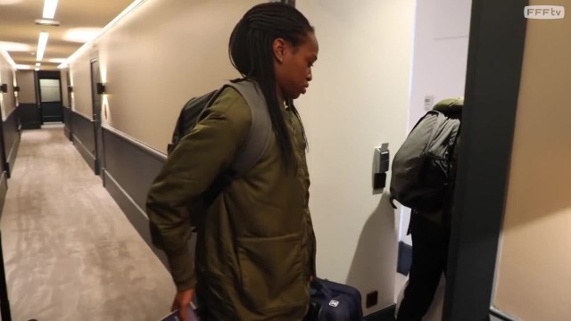 France-Brésil Féminines l'arrivée des Bleues à Clairefontaine