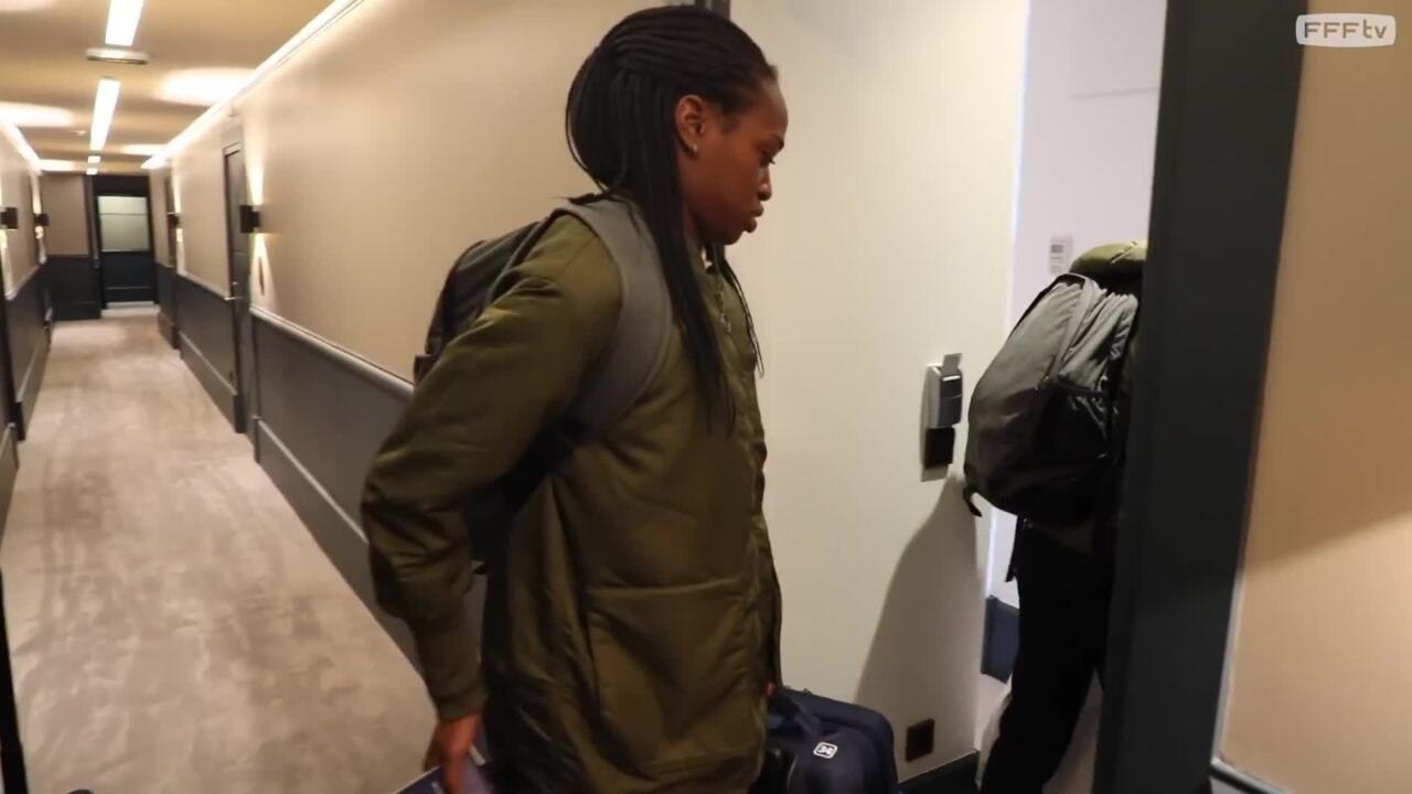 France-Brésil Féminines l'arrivée des Bleues à Clairefontaine