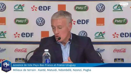 L'annonce de liste et la conférence de Didier Deschamps en replay, Équipe de France