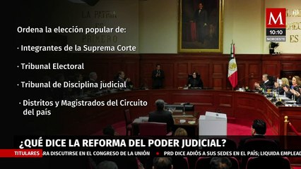¿Cómo funcionará la reforma al Poder Judicial?