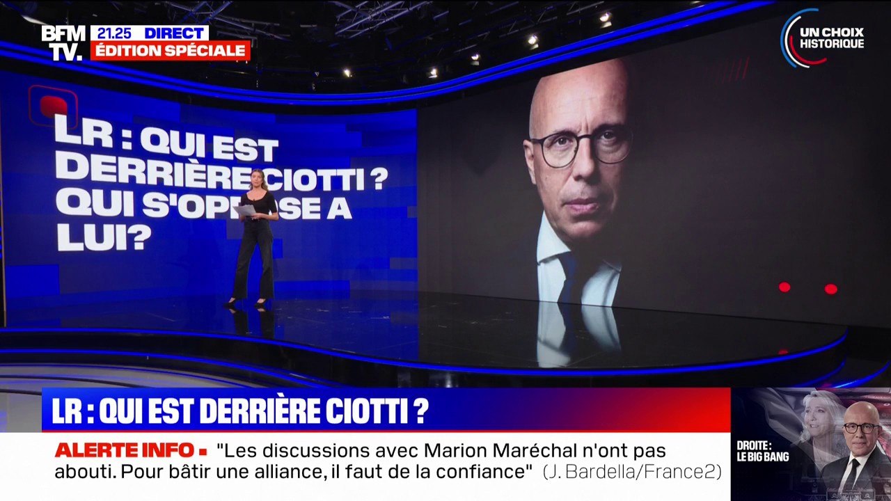 LES ÉCLAIREURS - Accord LR/RN: qui est derrière Éric Ciotti? Qui s'oppose à lui?
