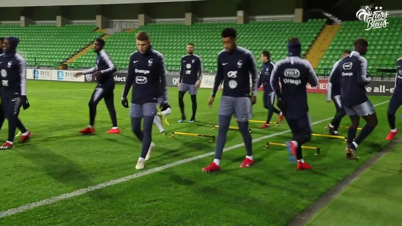 Veille de match à Chisinau pour les Bleus, Equipe de France