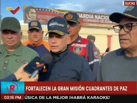 Gobierno Nacional fortalece la seguridad ciudadana a través de los Cuadrantes de Paz en el edo. Sucre