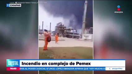 Se registra fuerte incendio en planta de Pemex