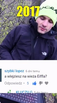 Marcin Banot en la Torre Eiffel