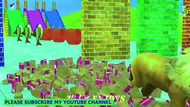 Funny Animal Cartoon | Don’t Let the Elephant, Cow, Lion, Gorilla, or Cat Escape the Wrong Wall. Don’t Break The Wrong Wall with LONG SLIDE Elephant, Cow, Lion, Gorilla, Cat Wild Animals Cage Game