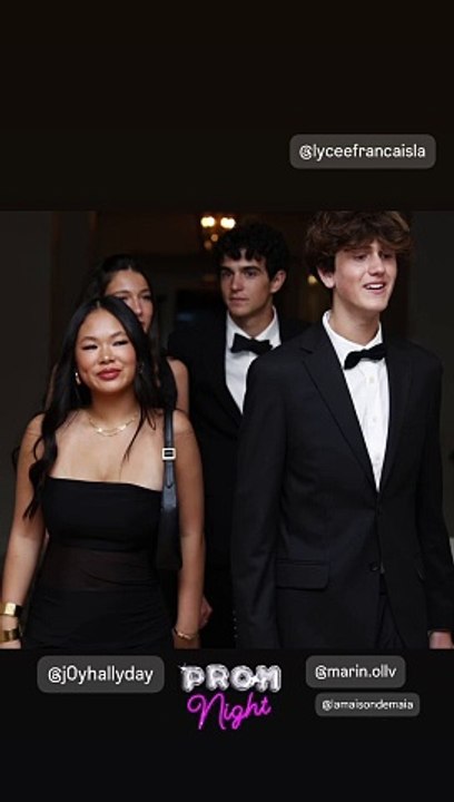 La maman qu'elle est n'a pas caché sa fierté de voir sa fille terminer cette première année de lycée en beauté !Joy Hallyday lors de son bal de promo pour célébrer la fin de sa première année au lycée français de Los Angeles